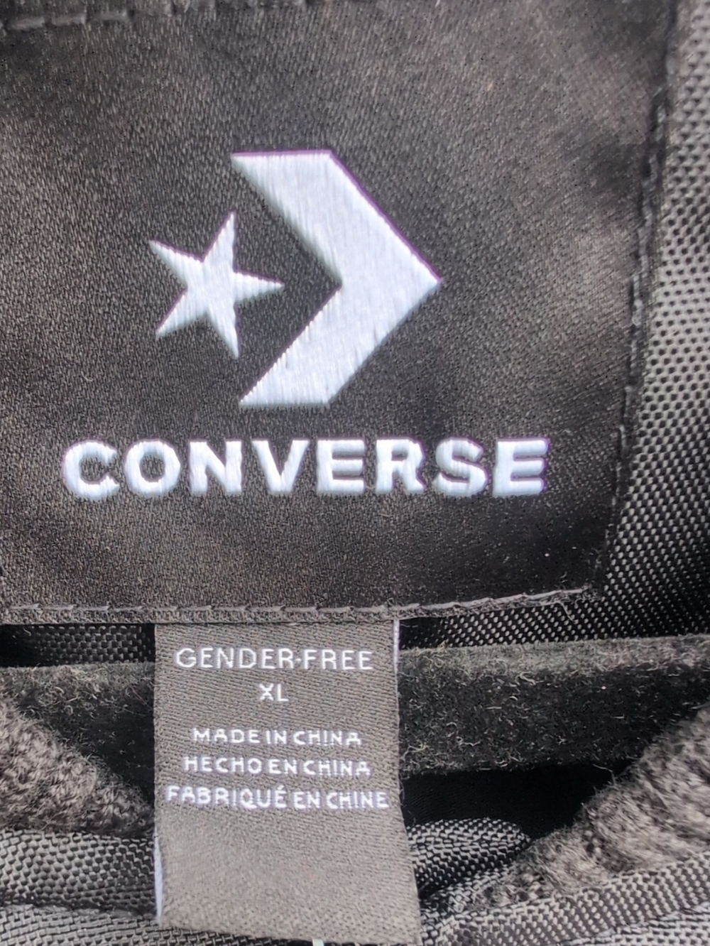 Converse x Daily Paper Black Bomber Jacket with Colorful Patches Mens Size XL - Picture 4 of 7
